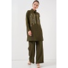 Desenli Tunik Pantolon İkili Takım 6720 - Haki