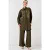 Desenli Tunik Pantolon İkili Takım 6720 - Haki