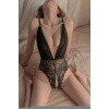 Siyah Dantelli Özel Bölgesi Açık  Body 15040