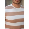 Erkek Çift Renk Pamuklu Örme Kumaş Kısa Kollu T-Shirt