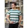 Erkek Çift Renk Pamuklu Örme Kumaş Kısa Kollu T-Shirt