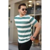 Erkek Çift Renk Pamuklu Örme Kumaş Kısa Kollu T-Shirt