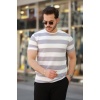 Erkek Çift Renk Pamuklu Örme Kumaş Kısa Kollu T-Shirt