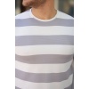 Erkek Çift Renk Pamuklu Örme Kumaş Kısa Kollu T-Shirt