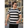 Erkek Çift Renk Pamuklu Örme Kumaş Kısa Kollu T-Shirt