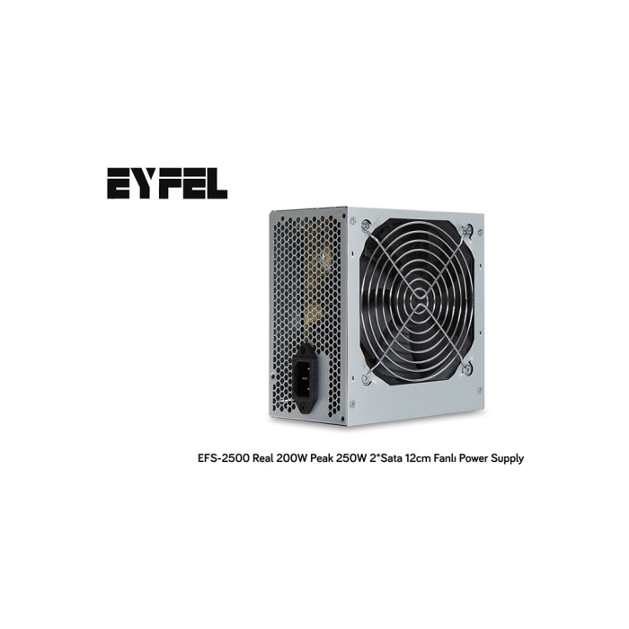 Eyfel Efs-2500, 250W Peak, 12Cm Fan, Atx, Power Supply (Psu)