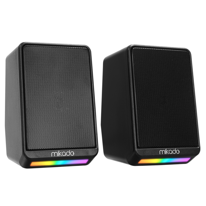 Md-178, 6W, 1+1, Masaüstü, Rgb Aydınlatma, Usb, Siyah Kasa, Speaker