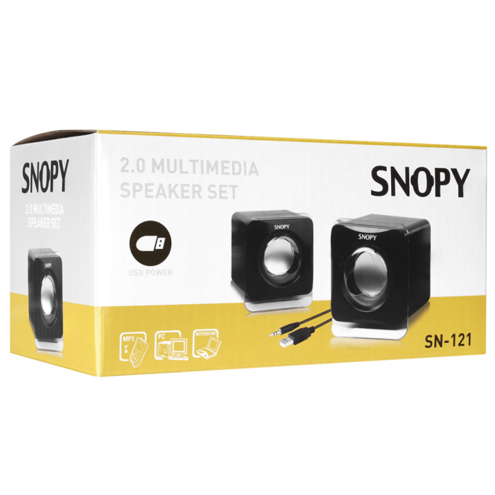 Snopy Sn-121, 6W, 1+1, Masaüstü, Usb, Speaker, (Siyah)