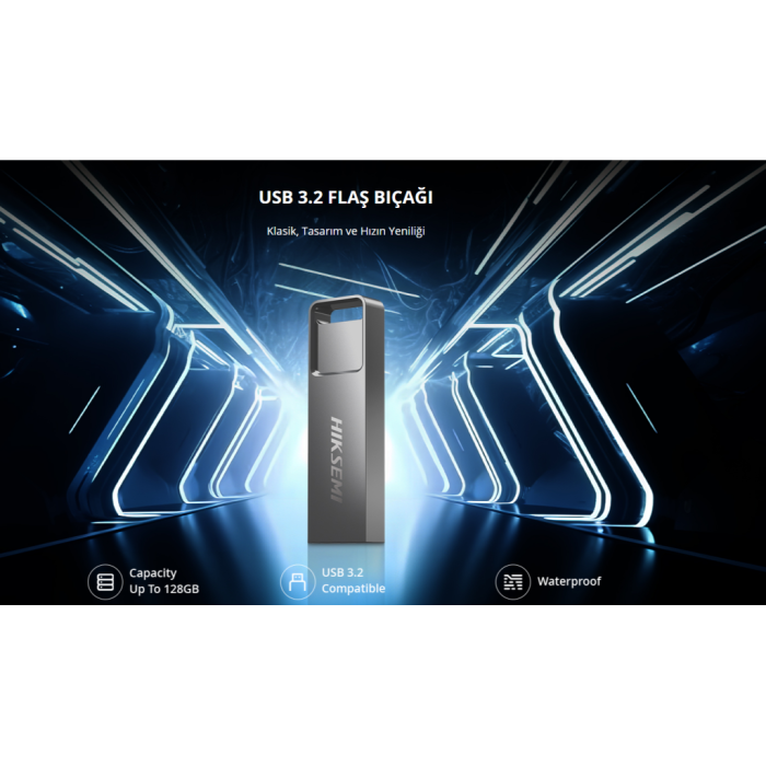 Hiksemi Blade, Hs-Usb-E301, 64Gb, Usb 3.2, Su Ve Toz Geçirmez, Flash Disk