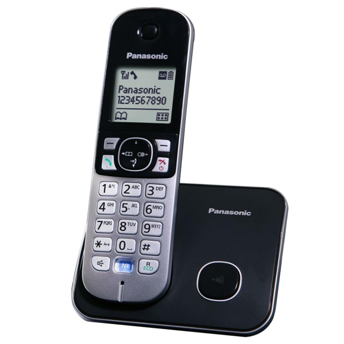 Panasonic Kx-Tg6811 Telsi̇z Telefon (Siyah) 18 Saat Konuşma, 170 Saat Be, 120 Kişilik Rehber