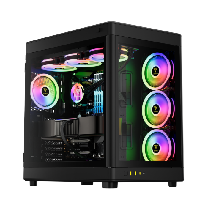 Gamdias Neso P1, Tempered Glass,  Type-C, 850W, 80+Bronze, Atx, Black Edition, Gaming Kasa