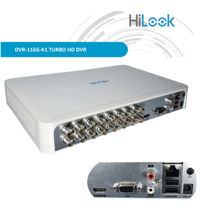 Hilook Dvr-116G-K1, 16Kanal, 2Mpix, H265, 1 Hdd Desteği, 5In1 Dvr Cihazı