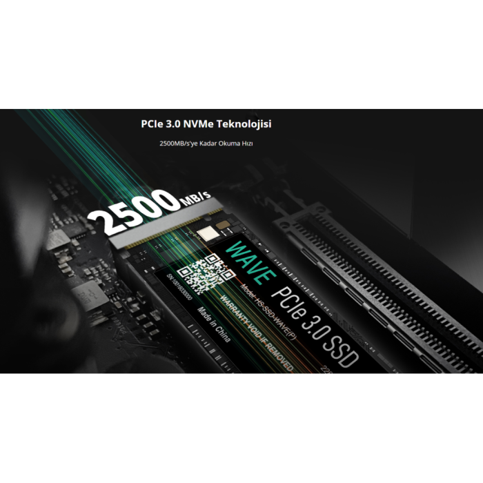 Hiksemi Hs-Ssd-Wave(P) 512G, 2500-1025Mb/S, Gen3, Nvme Pcie M.2 2280, 3D Nand, Ssd
