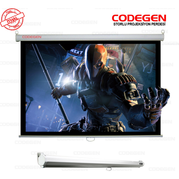 Codegen Ax-24 Storlu Projeksi̇yon Perdesi̇ 240X200 (Arkası Siyah Fonlu - Duvar/Tavan Asılabilir)