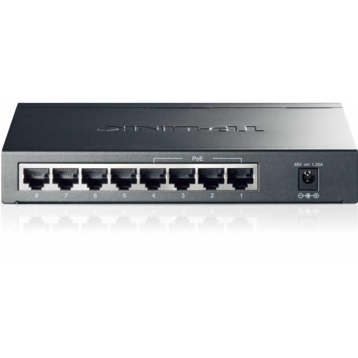 Tl-Sg1008P, 8 Port, Gigabit, Metal Kasa, 4 Port Poe, 55W, Yönetilemez, Masaüstü Switch