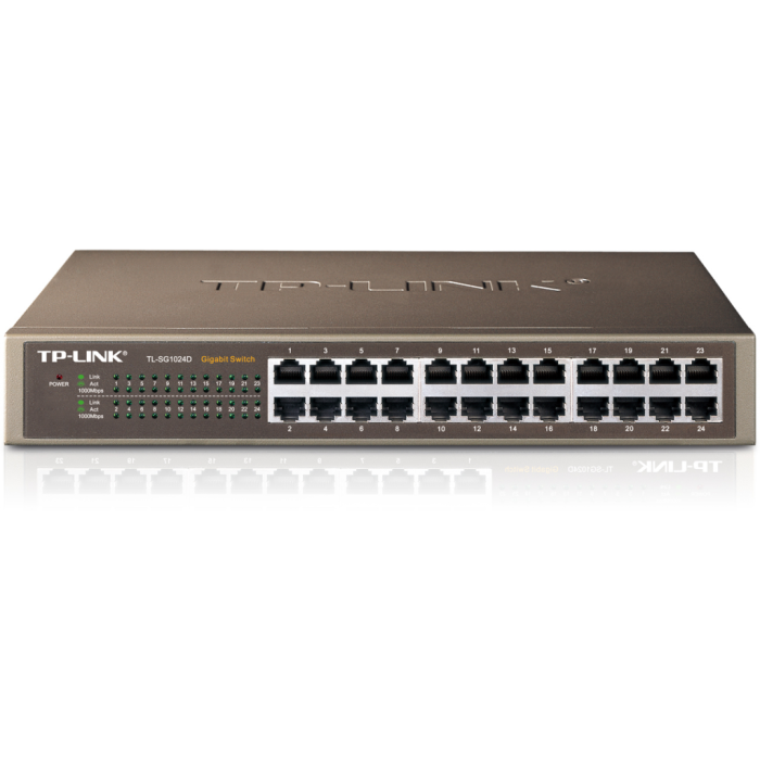 Tl-Sg1024D, 24 Port, Gigabit, Metal Kasa, Yönetilemez, Rackmount Switch