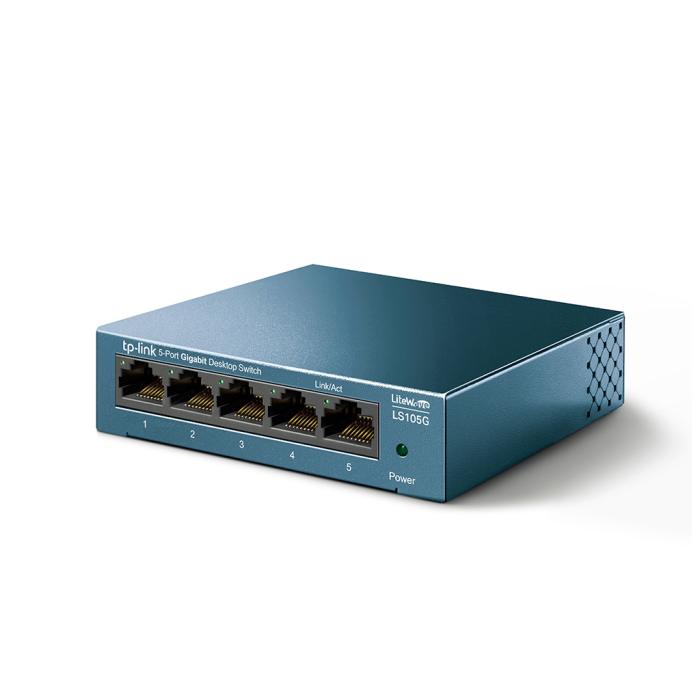 Ls105G, Green Tech, 5 Port, Gigabit,  Metal Kasa, Yönetilemez, Masaüstü Switch