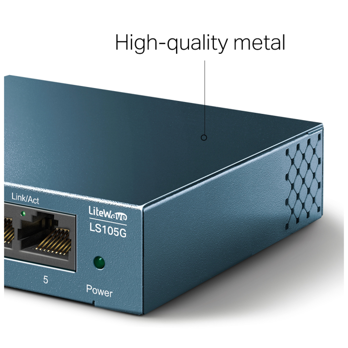 Ls105G, Green Tech, 5 Port, Gigabit,  Metal Kasa, Yönetilemez, Masaüstü Switch