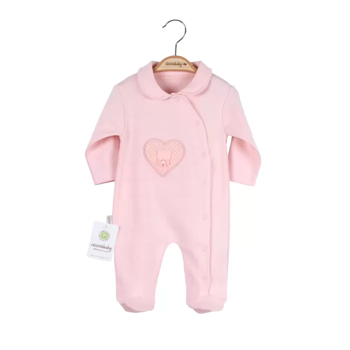 Kalpli Ayıcık Patikli Tulum  Pembe
