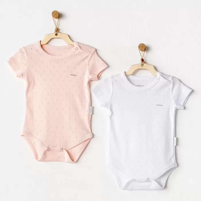Andywawa Ac25554 Sleeve Jacquard 2Li Basic Body Pink White