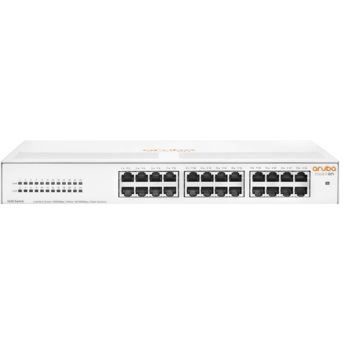 Hp Aruba Instant On R8R49A 1430-24G, 24Port, Gigabit, Yönetilemez, Rack Mount Switch