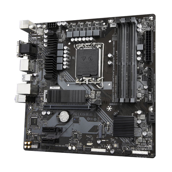 Gigabyte B760M Ds3H, Rev.1.0, 4Xddr4, 2Xm.2, 2Xdp, Hdmi, Vga, 12-13-14.Nesil, Lga1700 Soket, Anakart