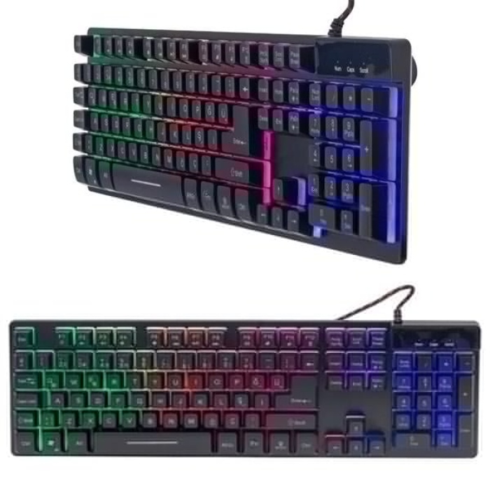 Hl-18744 Usb Kablolu Metal Kasa Mekanik Hisli Rgb Işıklı Oyuncu Gaming Klavye