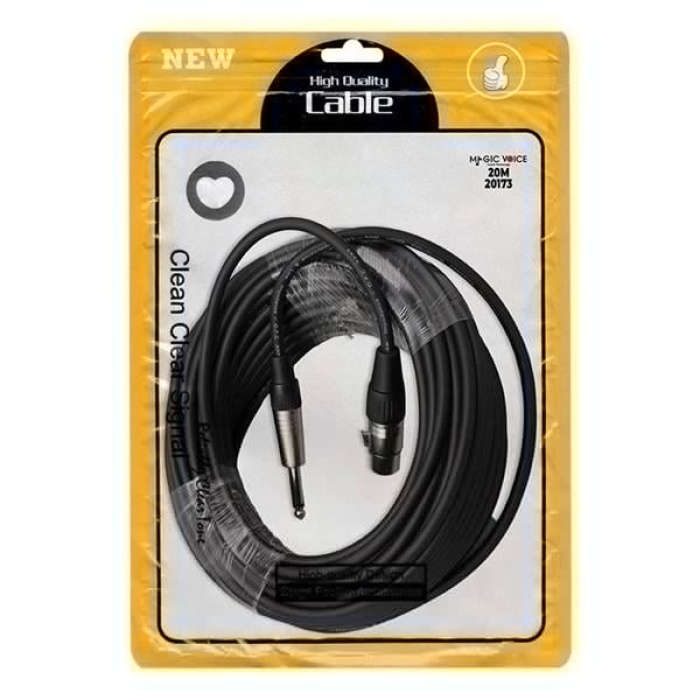 Ld379B 6.3 Mm Mono Erkek - Canon Dişi 20 Metre Kablo