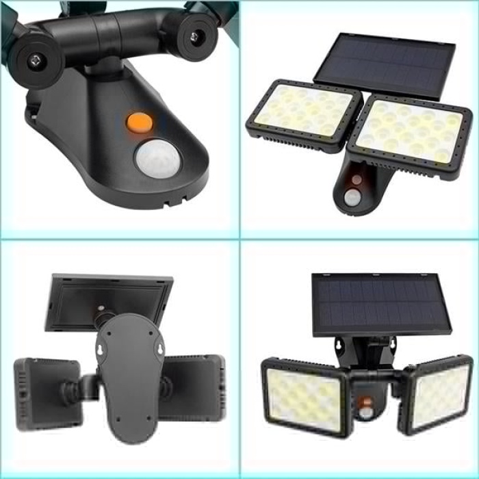 Sensörlü 36 Ledli Solar Aydınlatmalı Duvar Lambası W770B