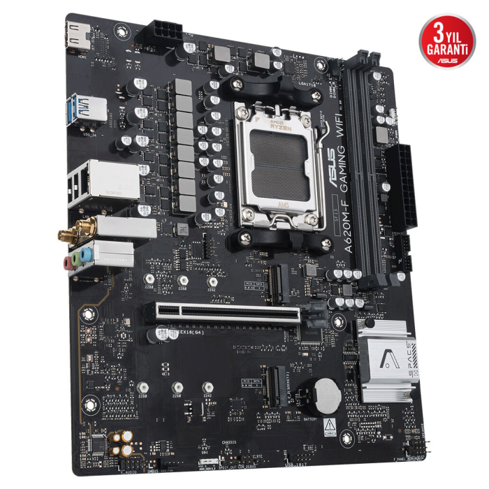 Asus A620M-F Gaming Wifi, 2Xddr5, 2Xm.2, Hdmi, Wi-Fi 6E, Bluetooth V5.3, Am5 Soket Gaming Anakart