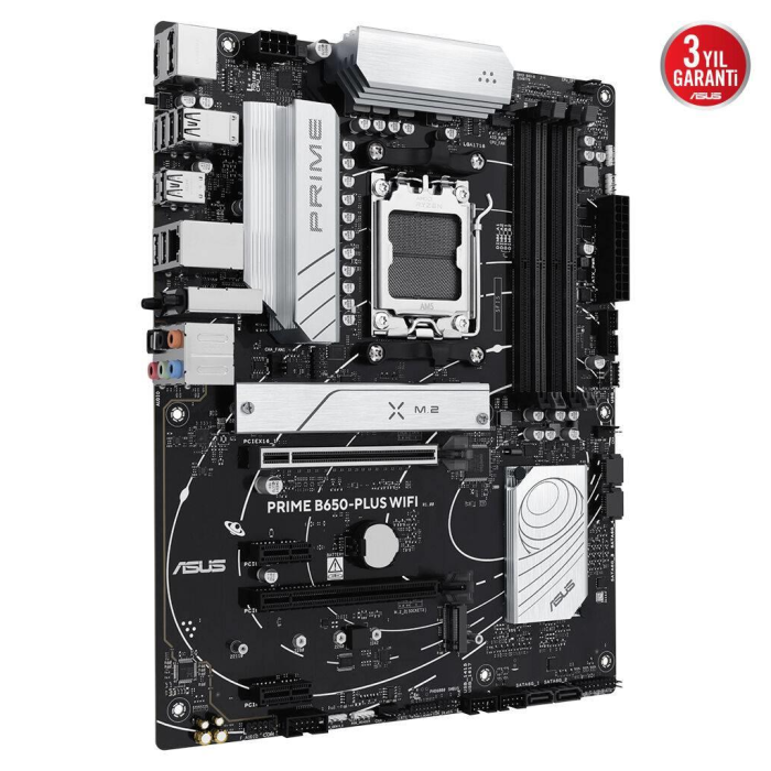 Asus Prime B650-Plus Wi-Fi, 4Xddr5, 2Xm.2,  Hdmi, Dp, Type-C, Am5 Soket Gaming Anakart