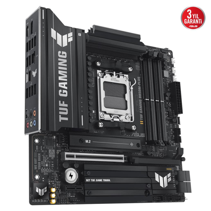 Asus Tuf Gaming B850M-Plus, 4Xddr5, 3X M.2, Hdmi, Dp, Type-C, Am5 Soket Gaming Anakart