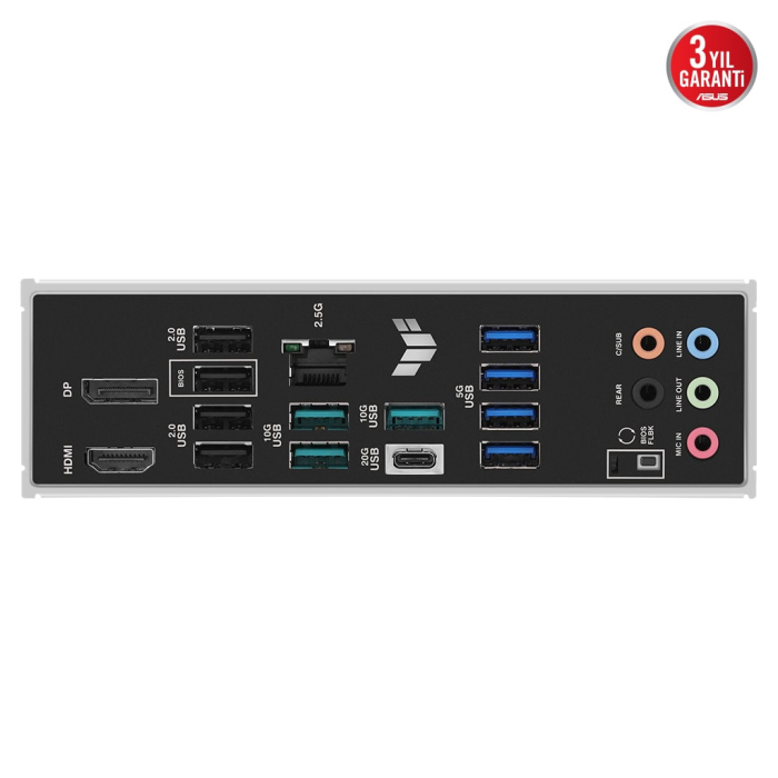 Asus Tuf Gaming B850M-Plus, 4Xddr5, 3X M.2, Hdmi, Dp, Type-C, Am5 Soket Gaming Anakart