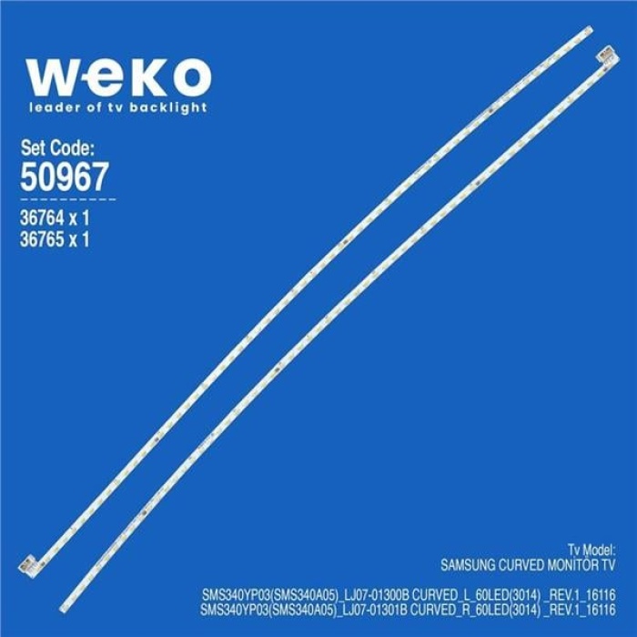 Wkset-5967 36764X1 36765X1 Sms340Yp03(Sms340A05)_Lj07-01300B(301B 2 Adet Led Bar (60Led)