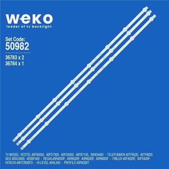 Wkset-5982 36783X2 36784X1 17Dlbner2-A/B 3 Adet Led Bar (7+8Lens)