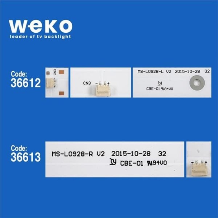 Wkset-6195 36612X2 36613X2 Ms-L0928-L/R 4 Adet Led Bar