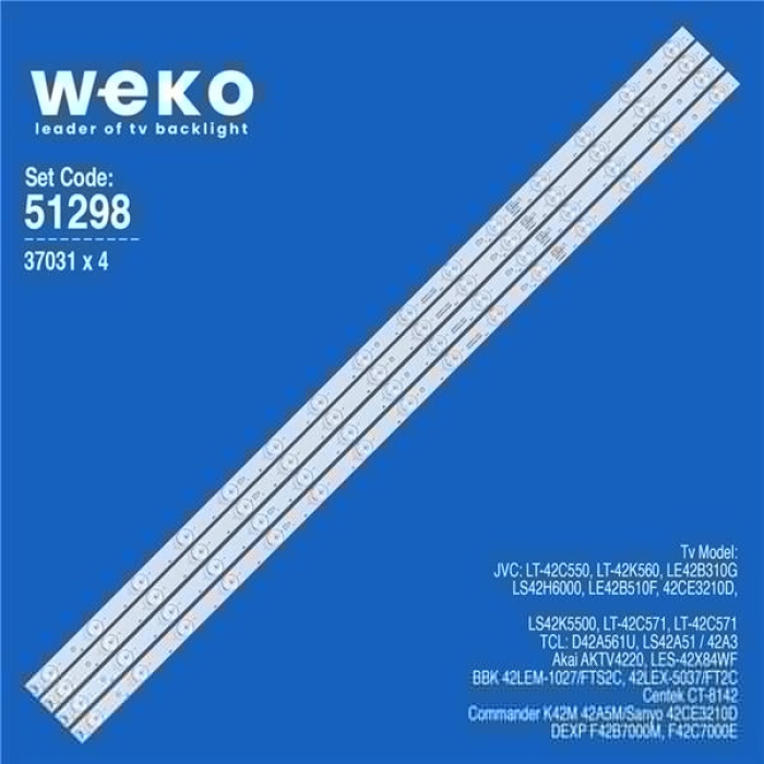 Wkset-6298 37031X4 Led42D15-01 (C) 3034201520V  4 Adet Led Bar