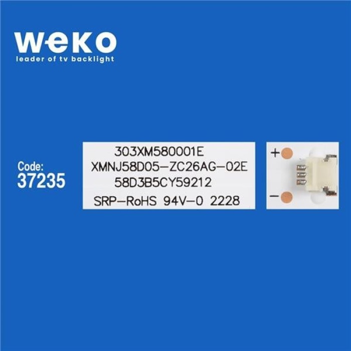 Wkset-6557 37235X10 Xmnj58D05-Zc46Ag-02 303Xm580003  10 Adet Led Bar