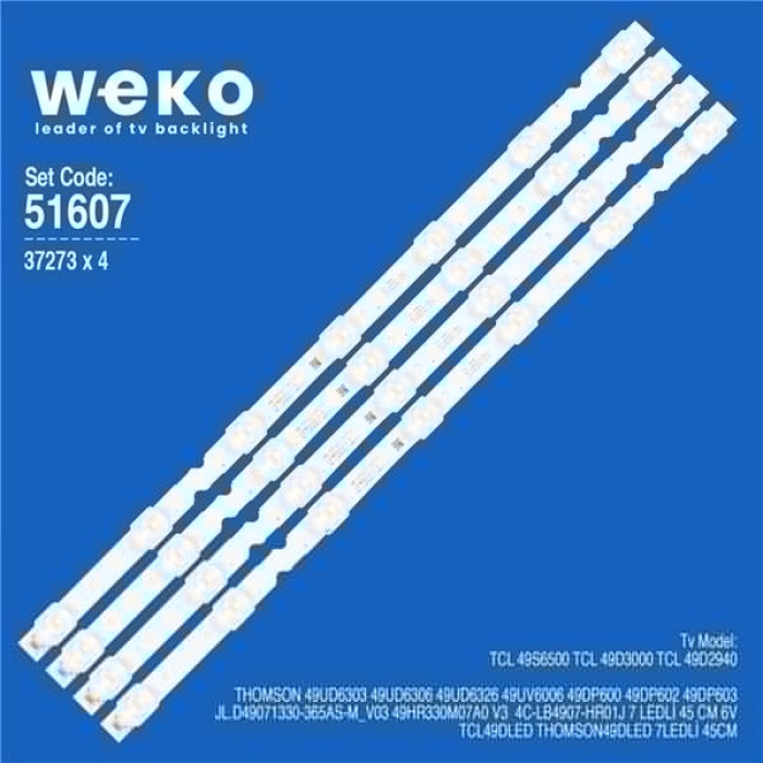 Wkset-6607 37273X4 Jl.d49071330-365As-M_V03 49Hr330M07A0 V3  4 Adet Led Bar