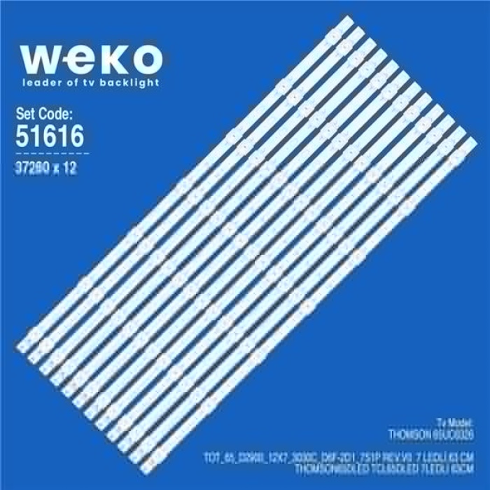 Wkset-6616 37280X12 Tot_65_D2900_12X7_3030C_D6F-2D1_7S1P Rev.v0 12 Adet Led Bar