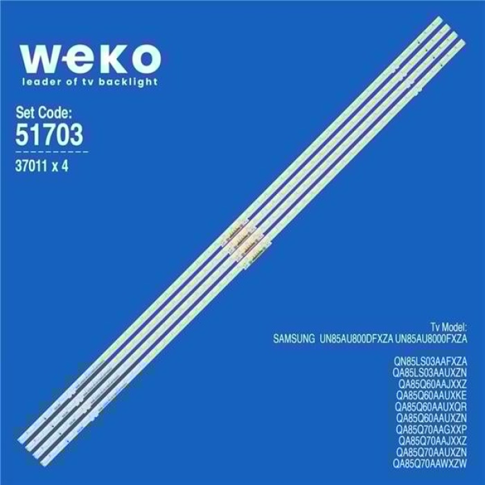 Wkset-6703 37011X4 Bn96-52592A Rev00 Es85Sv8Fpkwa52 4 Adet Led Bar (52Led)