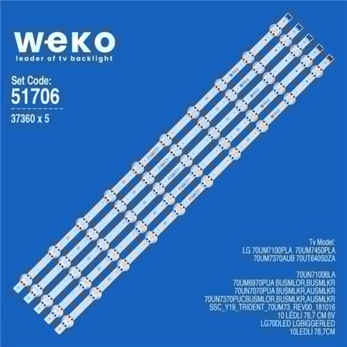 Wkset-6706 37360X5 Ssc_Y19_Trıdent_70Um73_S  5 Adet Led Bar