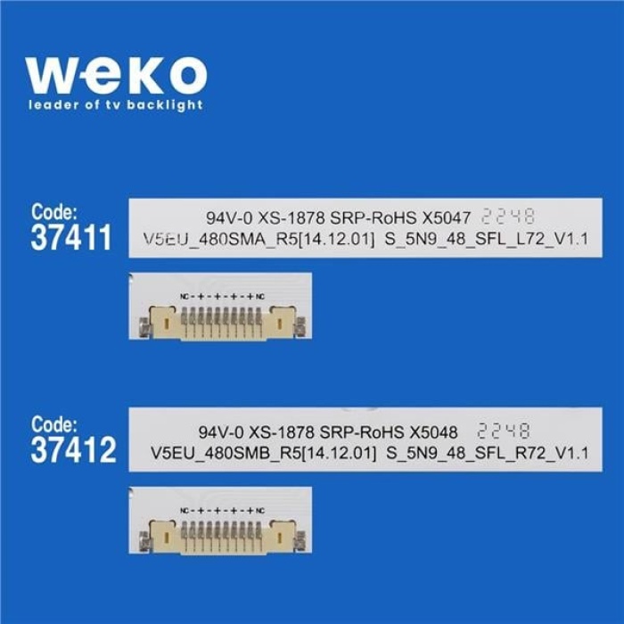 Wkset-6764 37411X1 37412X1 V5Eu-480Sma/B  2 Adet Led Bar (72Led)