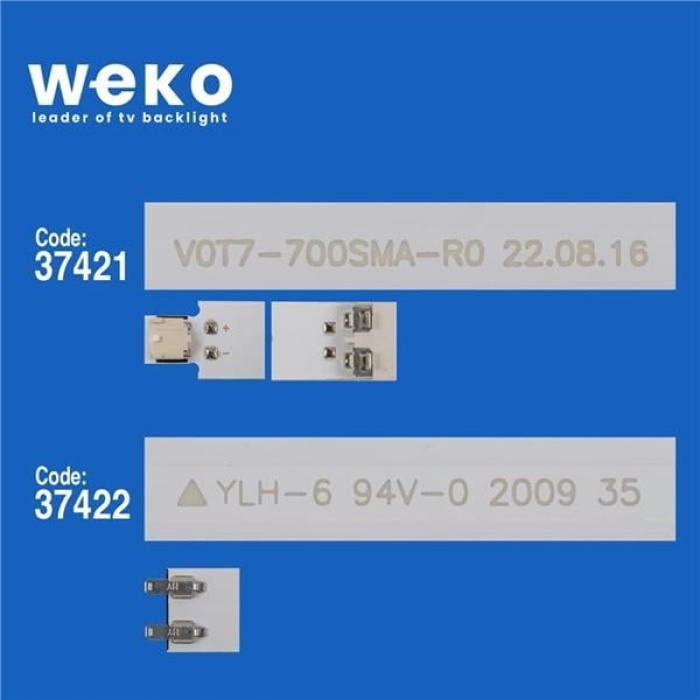 Wkset-6772 37421X5 37422X5 V0T7-700Sma/Mb 10 Adet Led Bar