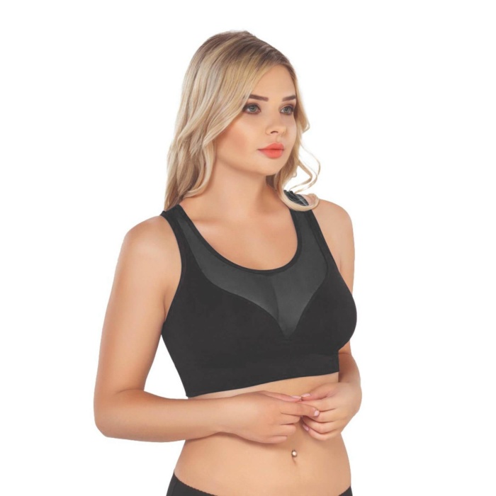 Si̇yah Mi  4028 Seamless Tül Toparlayıcı Büstiyer