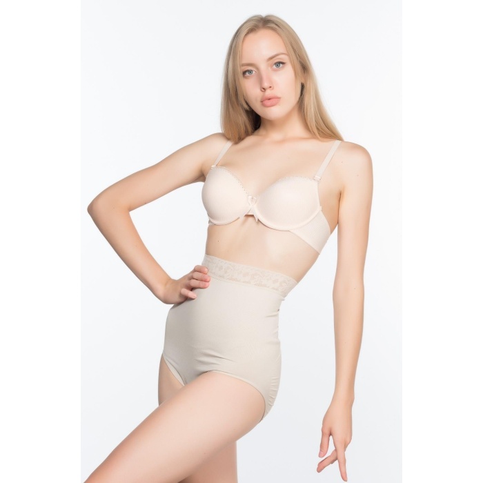 Ten Mi  2028 Dantelli Yüksek Bel Slip Korse