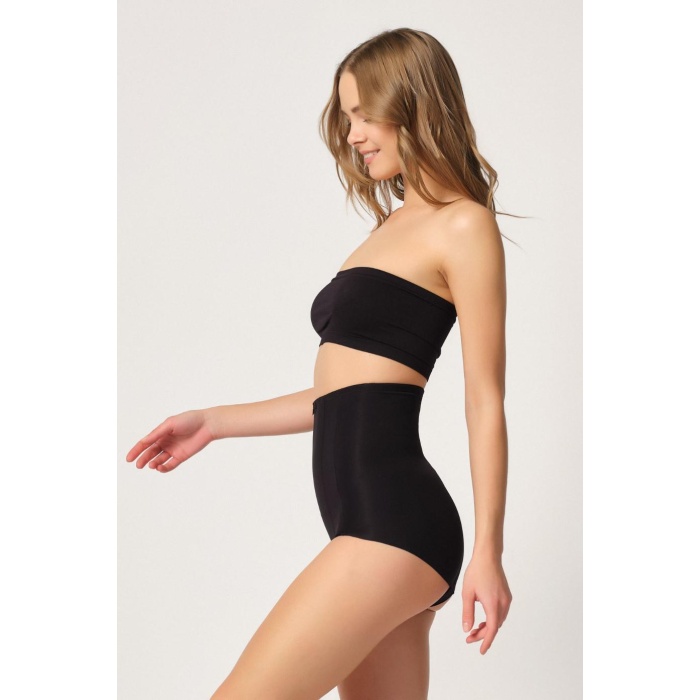 Si̇yah Mi  2920 Yüksek Bel Karın Desteklı Slip Lazer Korse