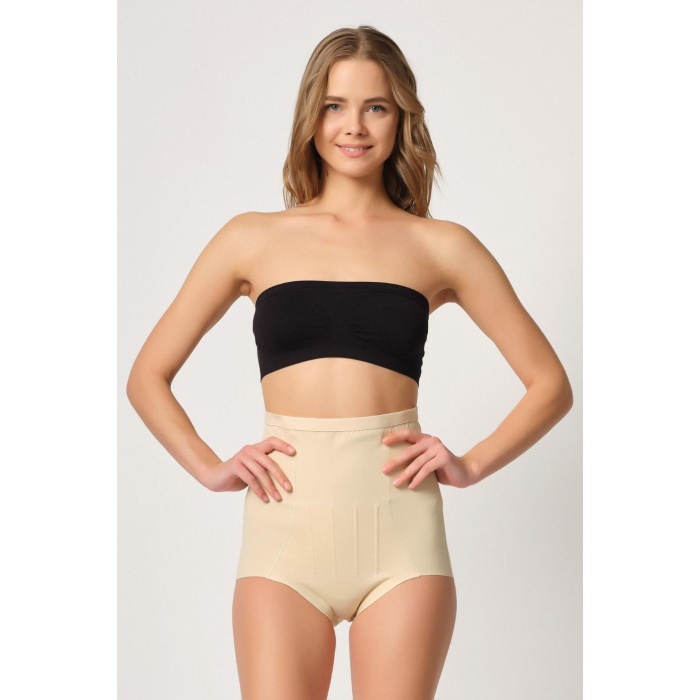 Ten Mi  2931 Karın Balen Destekli Slip Lazer Korse