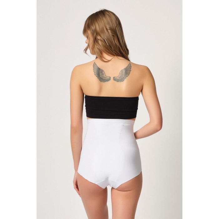 Beyaz Mi  2931 Karın Balen Destekli Slip Lazer Korse