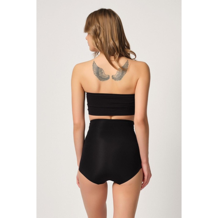 Si̇yah Mi  2842 Lazer Dantelli Slip Korse